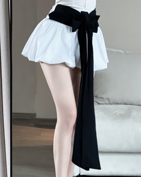 Bow white short skirt fashion skirt for women