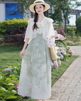 Thin spring and summer dress a set for women