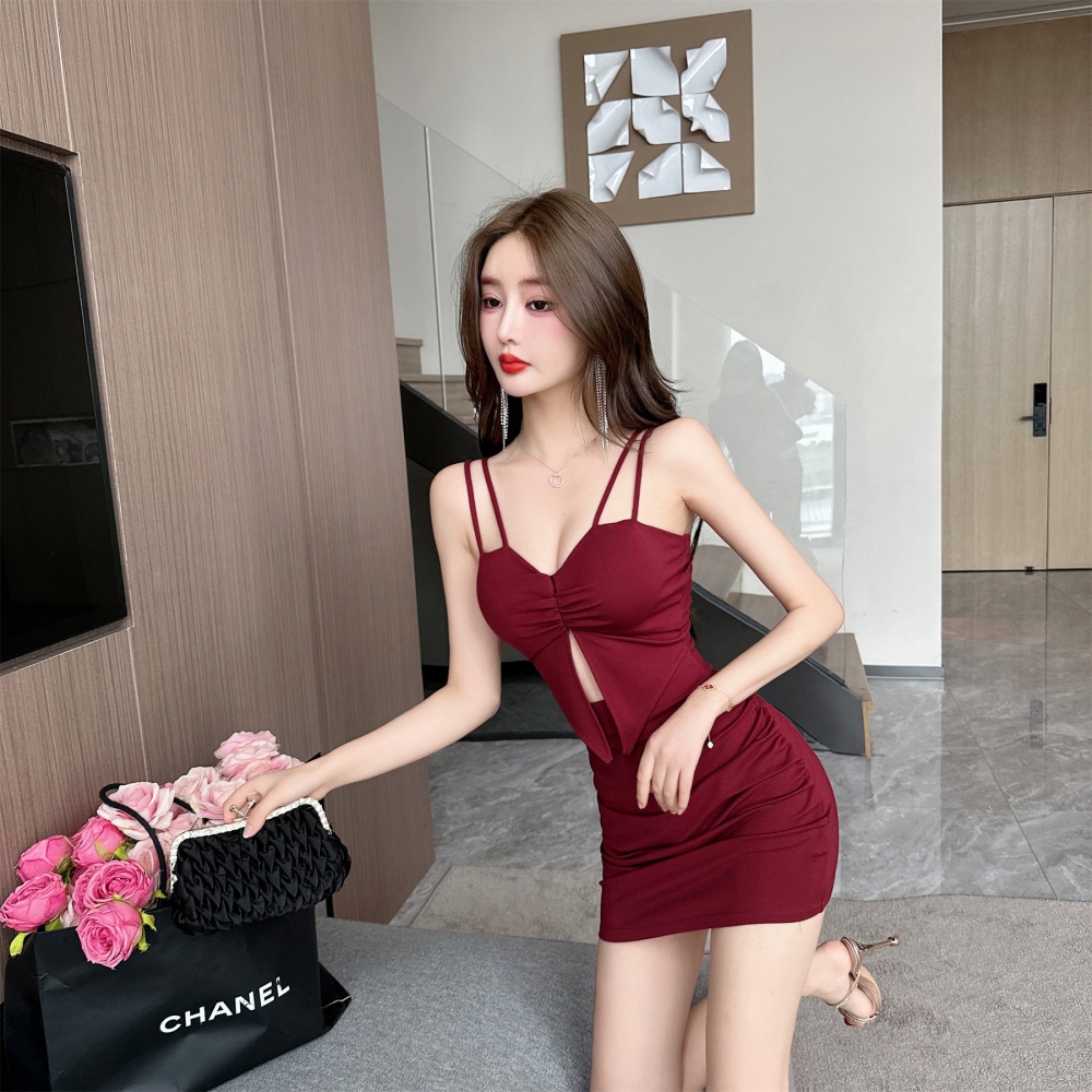 Bar sling T-back sexy low-cut dress for women