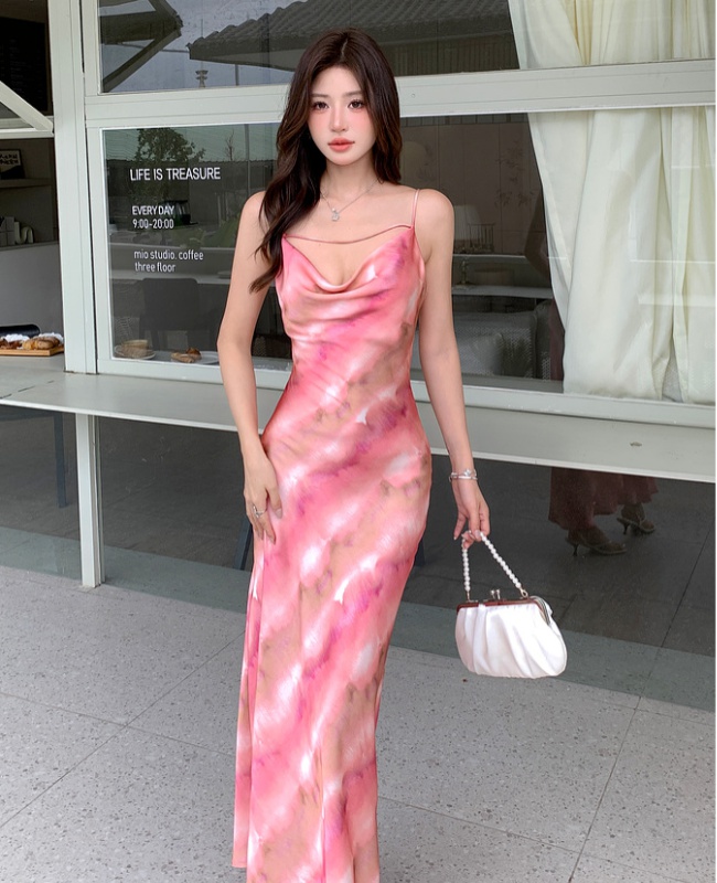 Temperament slim long dress sling mermaid dress