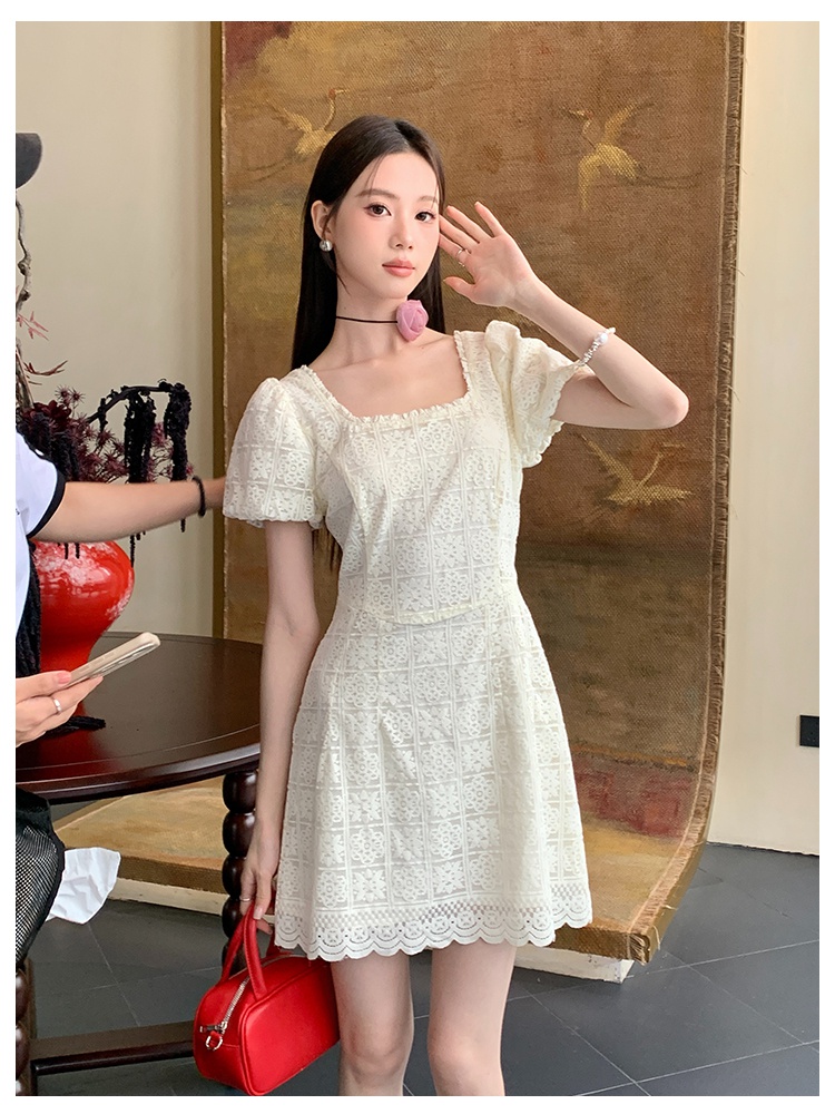 Lace pure France style elegant dress for women