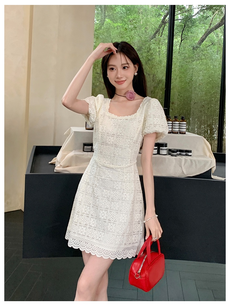 Lace pure France style elegant dress for women