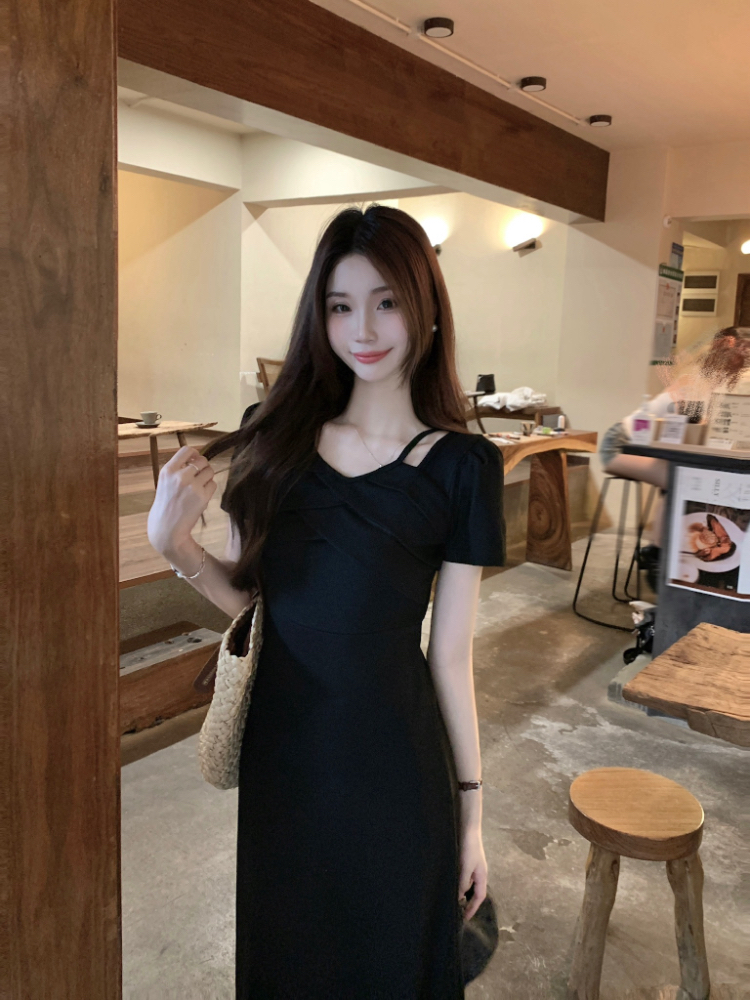 Casual A-line dress slim temperament long dress for women