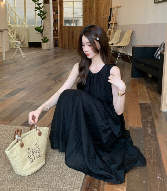 Chinese style sleeveless sleeveless dress Pseudo-two dress