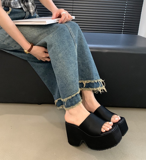 Thick crust slippers summer platform for women