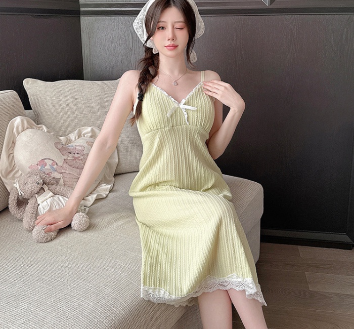 Sexy wears outside pajamas jacquard night dress for women