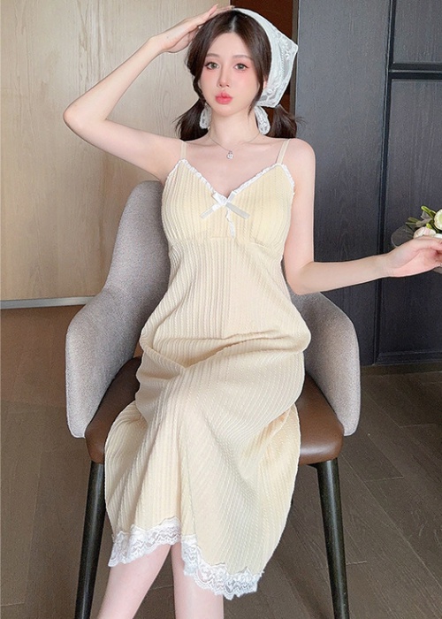 Sexy wears outside pajamas jacquard night dress for women