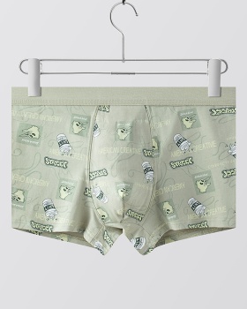 Antibacterial youth pants cotton printing briefs for men