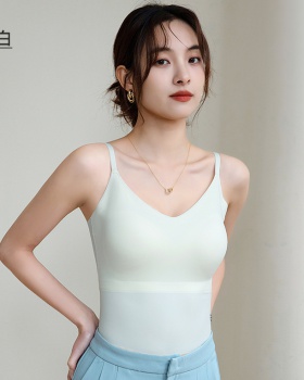 Bottoming integrated ice silk tops slim summer fixed vest