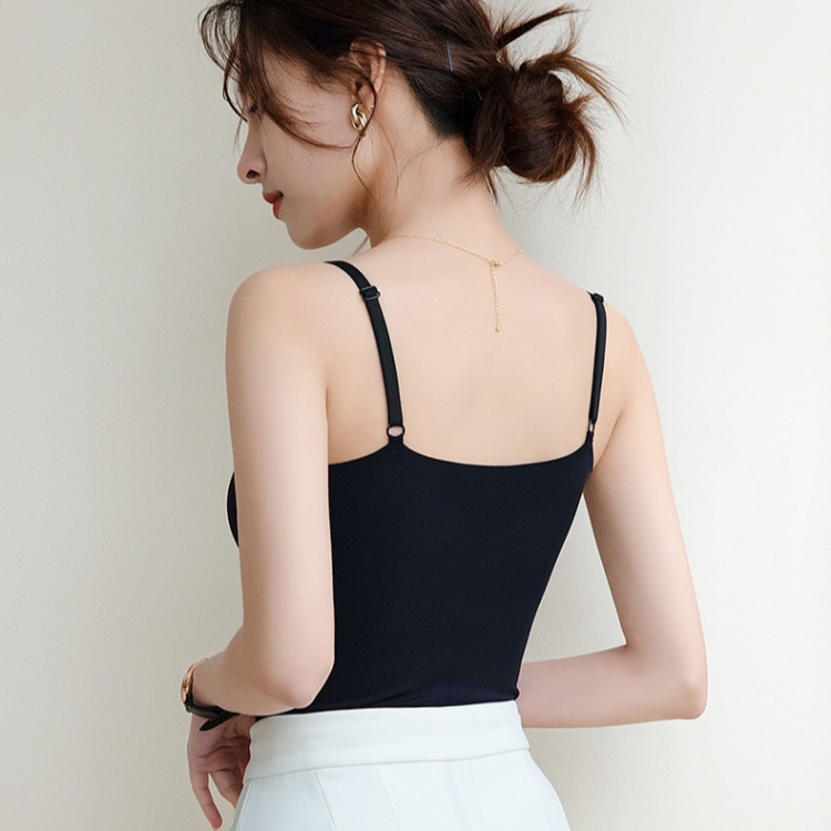 Bottoming integrated ice silk tops slim summer fixed vest