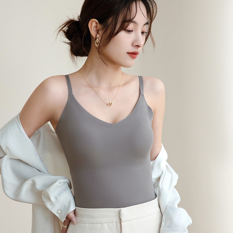 Bottoming integrated ice silk tops slim summer fixed vest