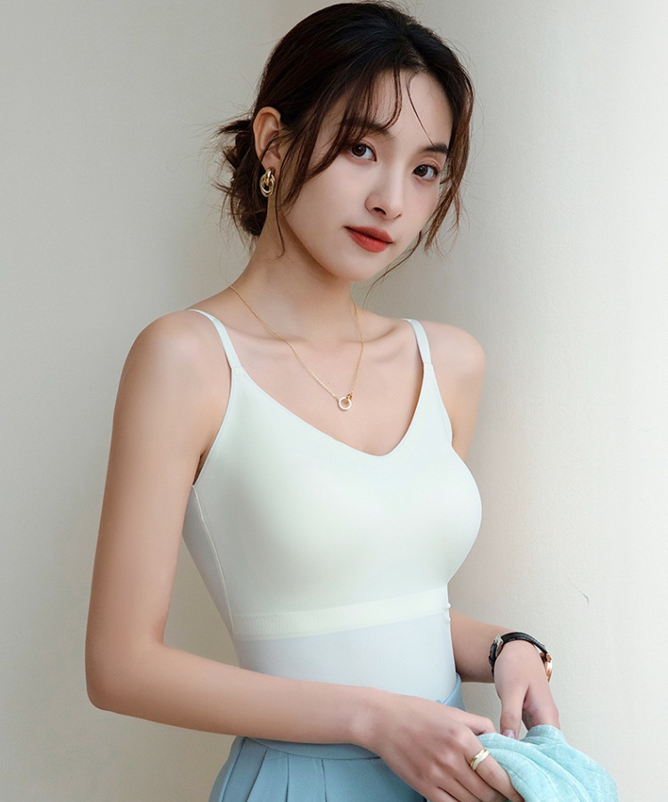 Bottoming integrated ice silk tops slim summer fixed vest