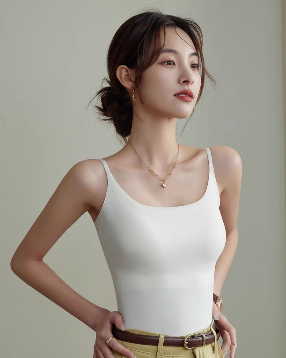 Sling wrapped chest fixed tops integrated summer vest