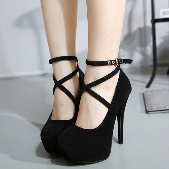 Autumn and winter high-heeled shoes platform for women