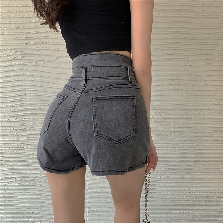 Elasticity short jeans high waist shorts for women
