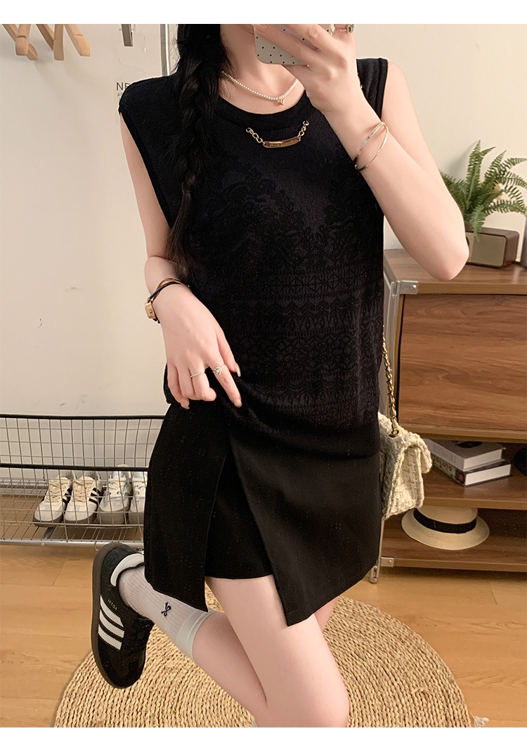Summer knitted little sexy thin sling vest for women