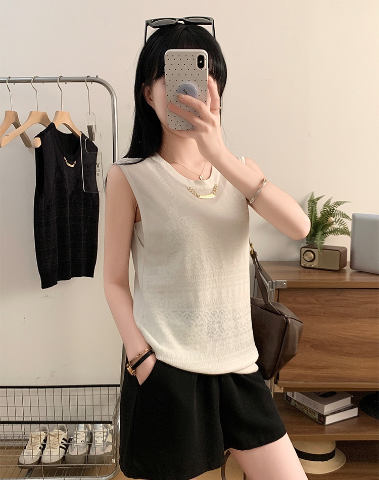 Summer knitted little sexy thin sling vest for women