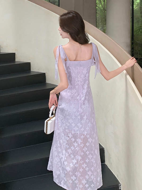 Summer sling dress splice elegant long dress