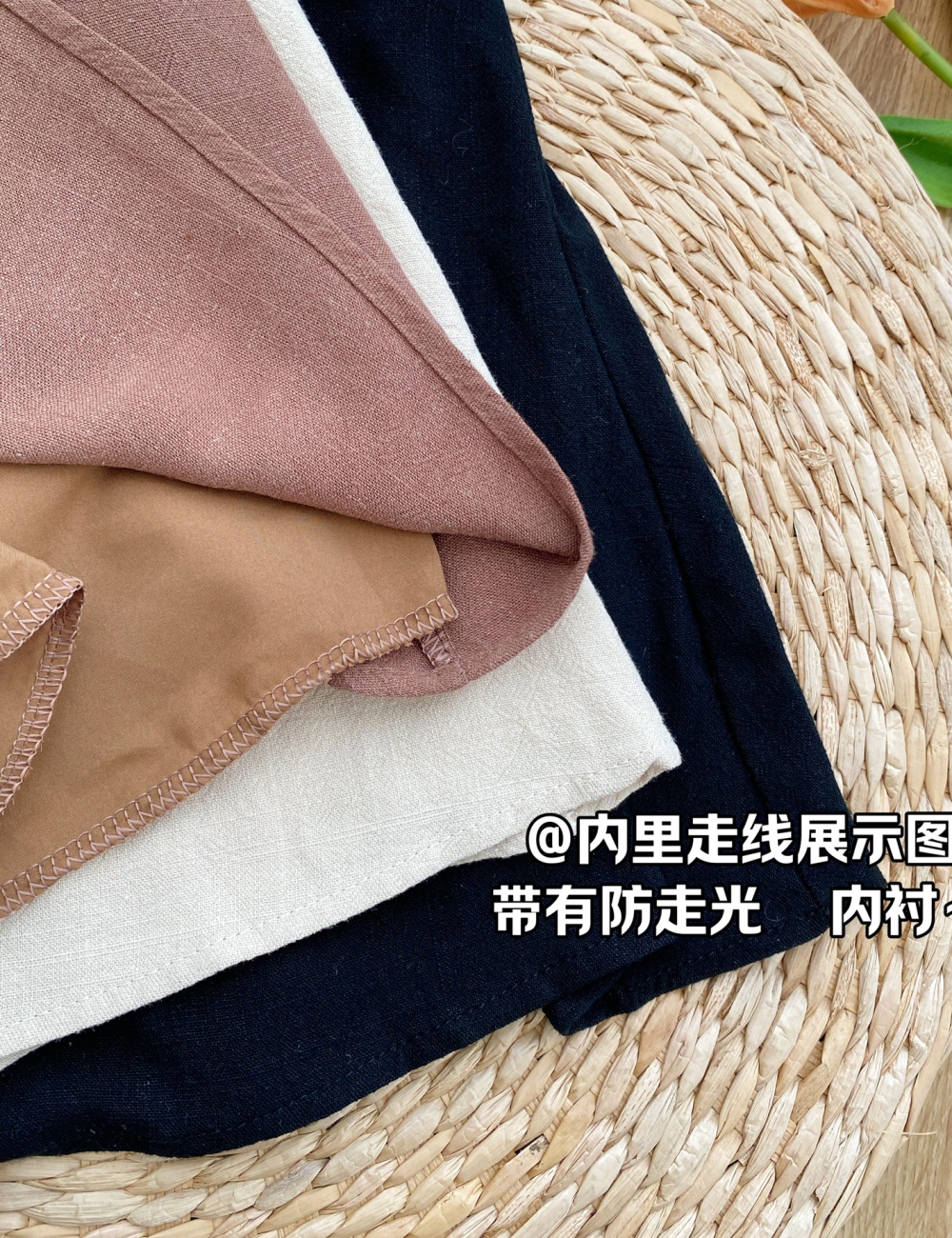 Pure cotton linen tops sleeveless short skirt a set