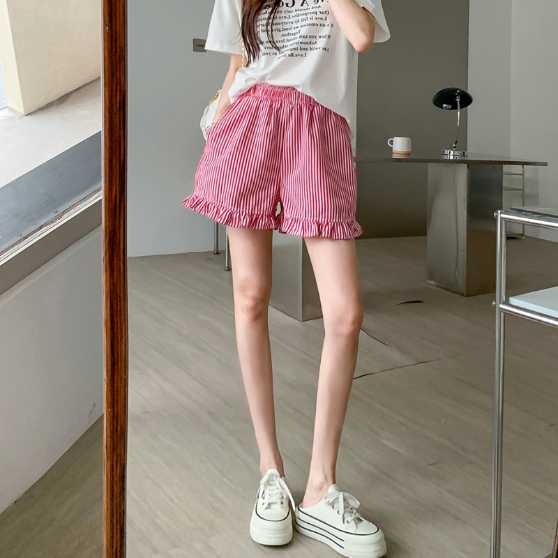 Korean style mixed colors summer elastic waist shorts