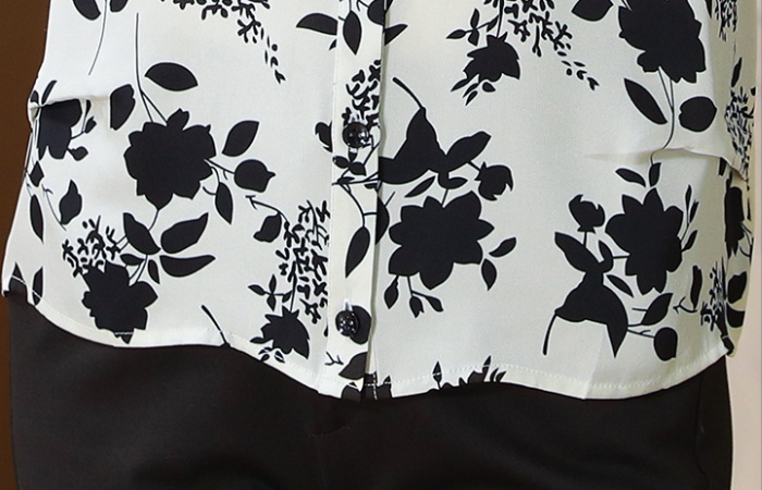 Spring and summer large yard tops satin printing shirt for women