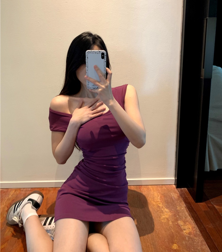 Summer sexy T-back spicegirl purple dress for women