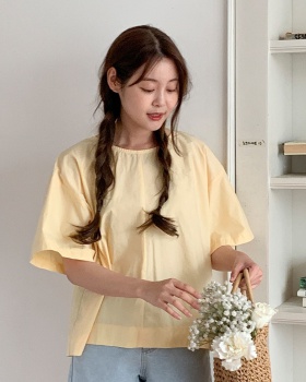 Korean style fashion tops halter short sleeve shirt