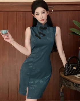 Retro slim Chinese style dress light short cheongsam