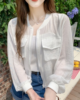 Korean style thin sun shirt chiffon coat for women