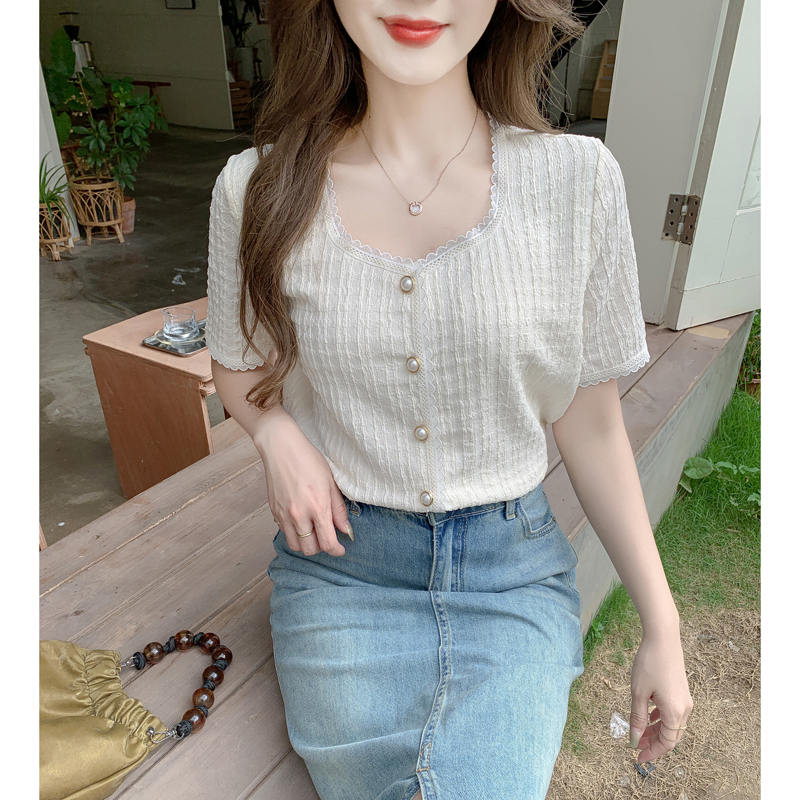 Short sleeve summer T-shirt all-match unique tops