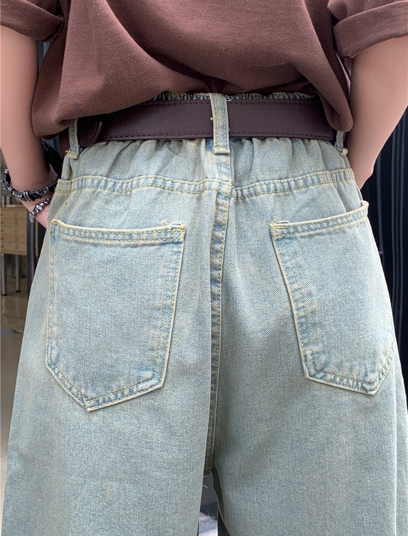 Loose large yard burr shorts fat holes short jeans for women