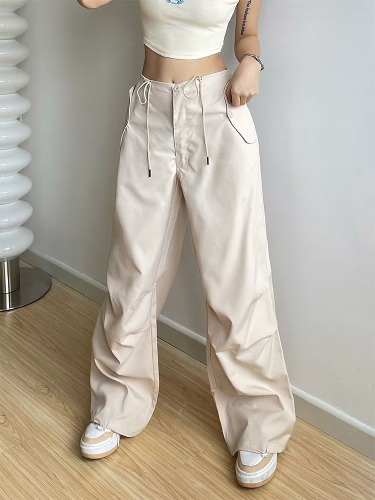 Straight pants casual pants thin wide leg pants for women