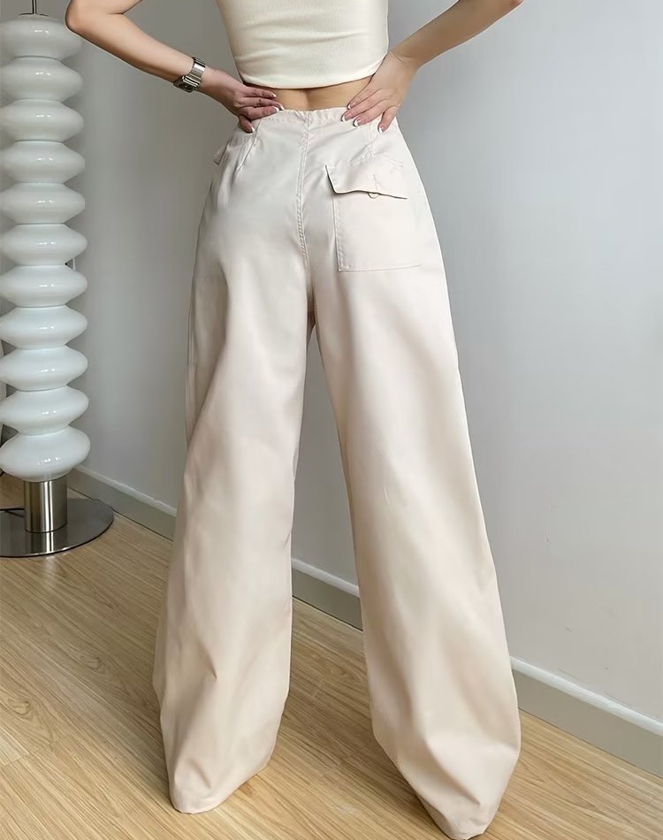 Straight pants casual pants thin wide leg pants for women