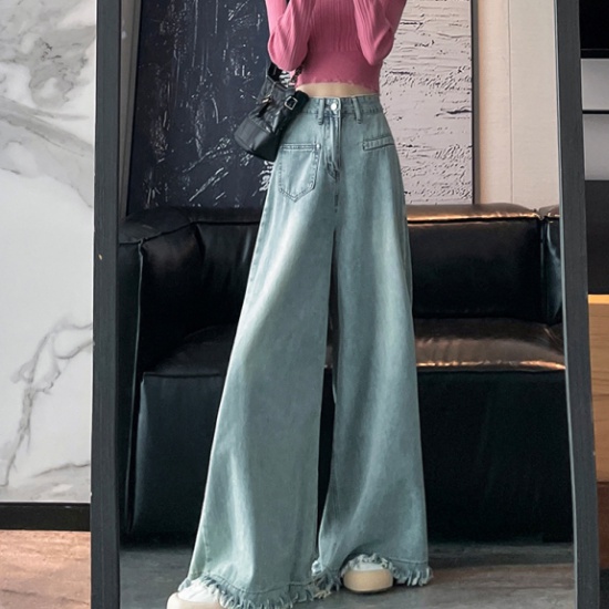 Large yard high waist slim speaker wide leg pants