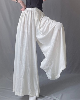 Retro long drape culottes slim high waist long pants