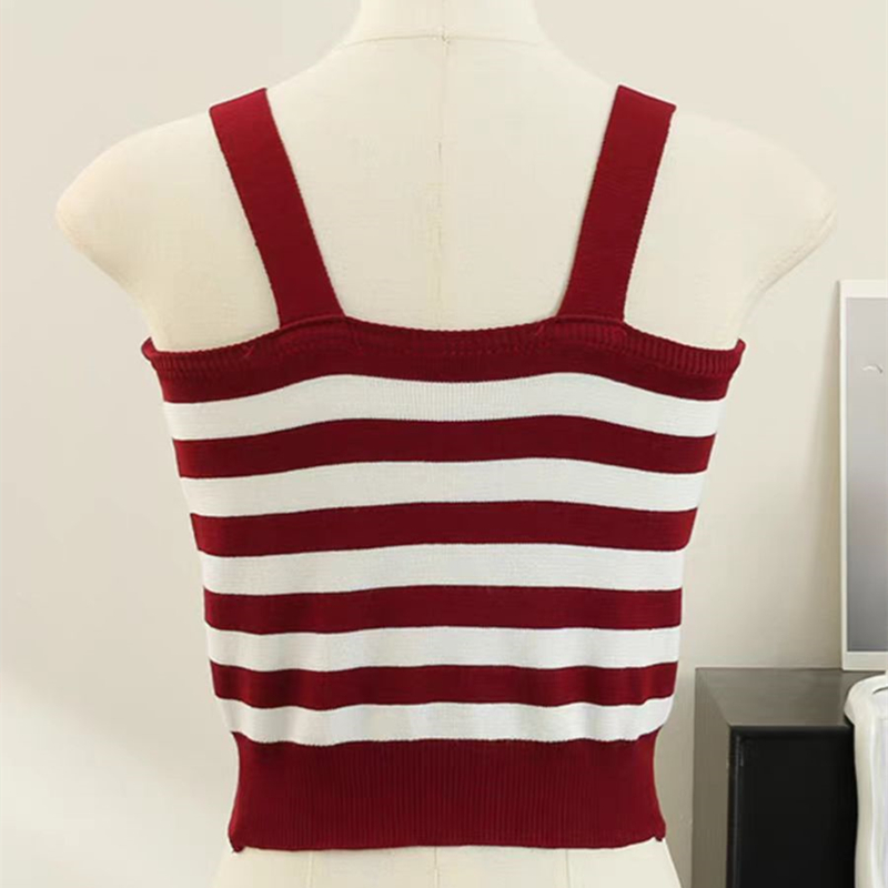 Mixed colors tops heart buckle vest for women