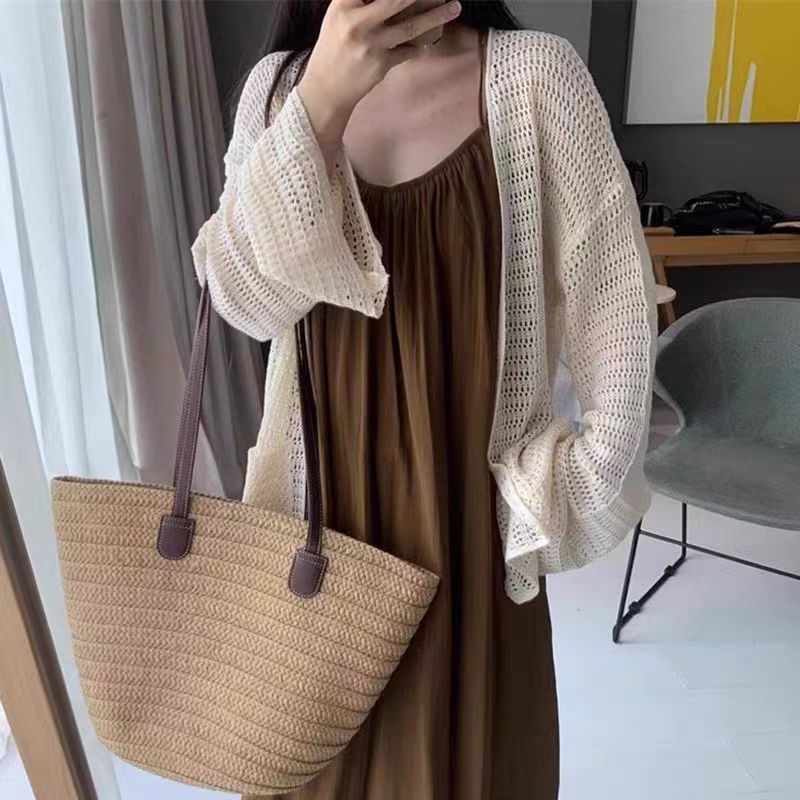 Lazy thin sweater loose outside the ride tops for women