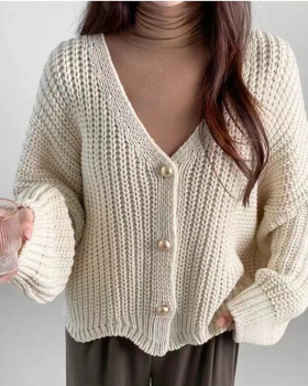 Autumn and winter lazy sweater loose slim tops for women