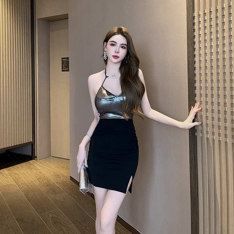 Overalls sexy T-back nightclub low-cut dress for women