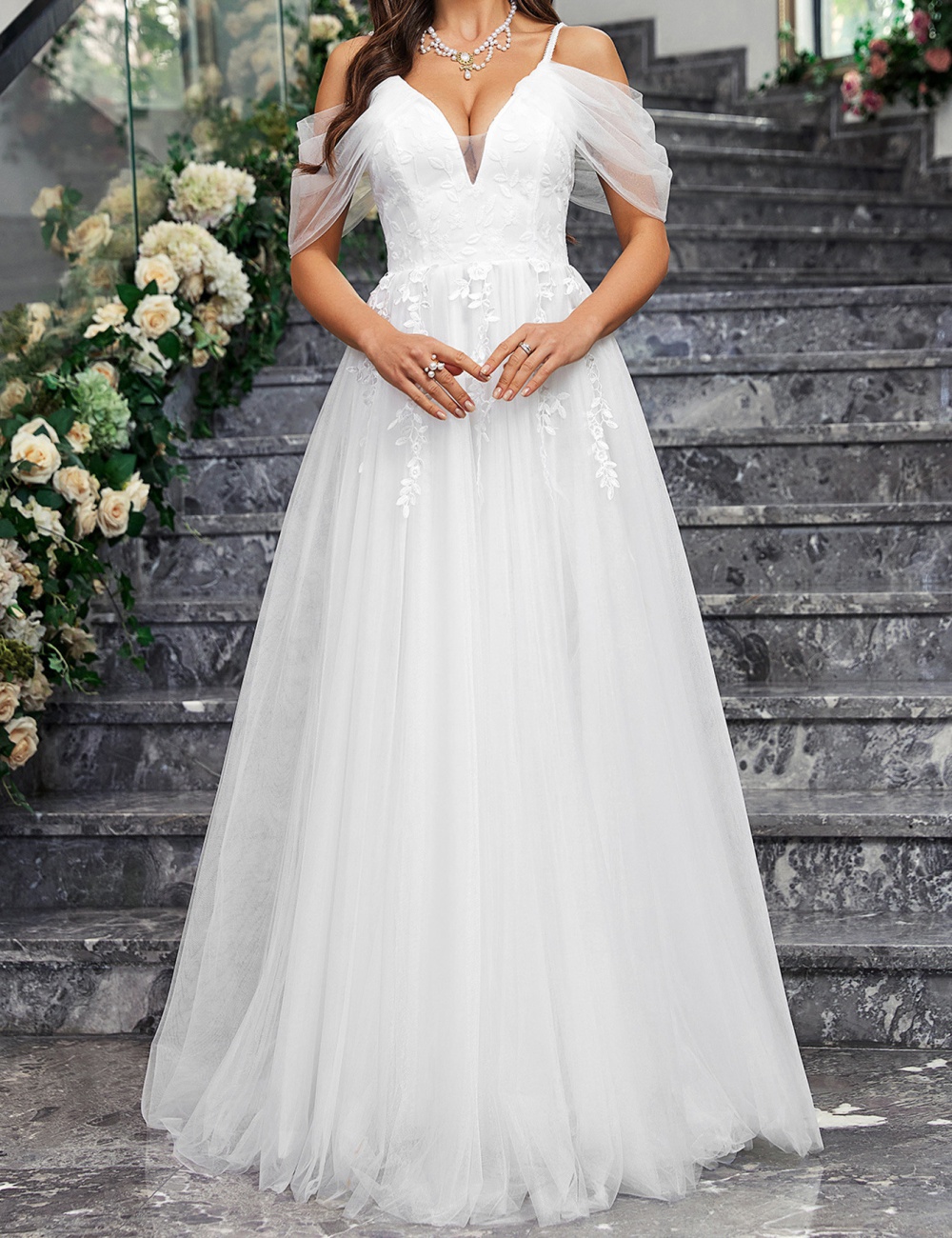 Elegant sling evening dress wedding wedding dress for women