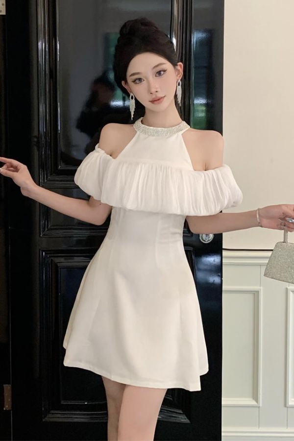Unique strapless dress rhinestone formal dress