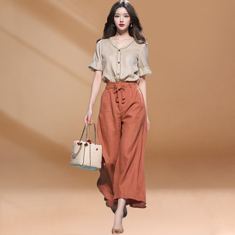Summer fashionable all-match fashion Western style tops