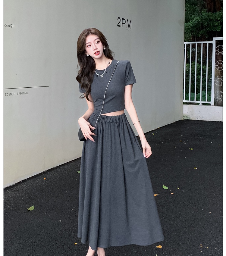 Summer hollow long skirt fashionable dress a set for women