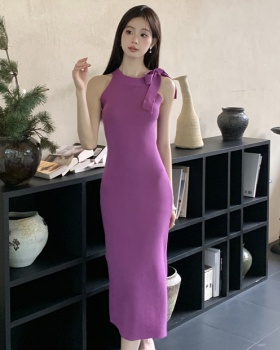 Slim spicegirl dress knitted long dress for women