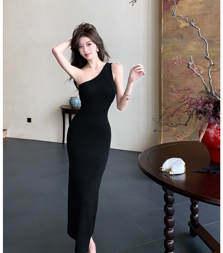 Ladies temperament France style knitted dress
