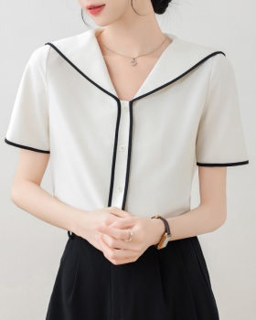 Short sleeve Casual tops temperament shirt for women