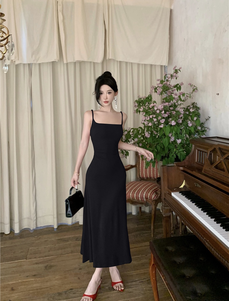 Knitted flowers sexy long splice lace dress