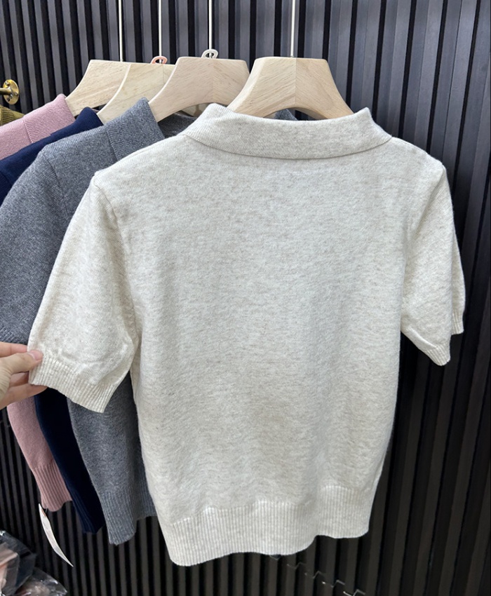 Bottoming summer T-shirt pure thin sweater for women