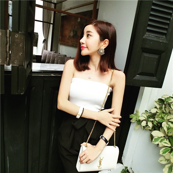 Slim Korean style underwear bottoming vest for women