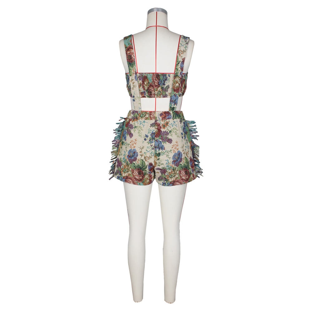 Flowers street court style shorts a set for women